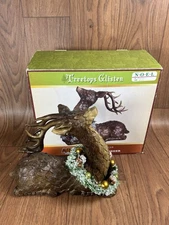 Cracker Barrel Christmas Sitting Reindeer Treetops Glisten Home Decor Holiday 