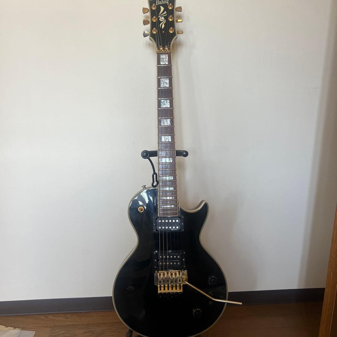 Electric Guitar Burny Les Paul Custom Black S/N FG05120665 Sold As