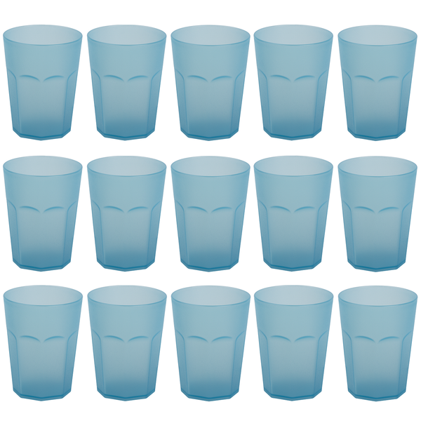 15X Kunststoffbecher Blau Trinkbecher Party-Becher PlastikgläSer Mehrweg 0,4L-image