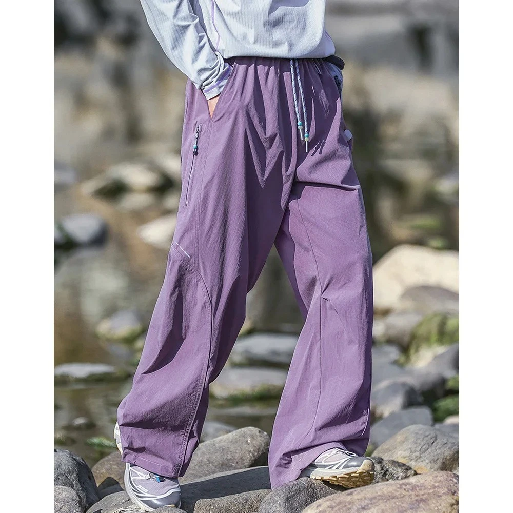 Men Women Lightweight Waterproof Cargo Pants Quick Dry Hiking Techwear Track