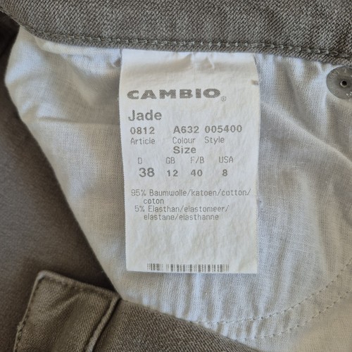 Cambio Jade Straight Leg Stetchy Jeans Grayish Sage Green Color - Picture 6 of 8