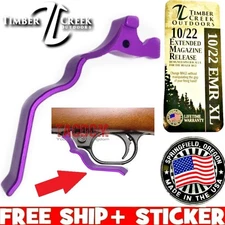 Timber Creek Outdoors RUGER 10/22 PURPLE XL EXTENDED RELEASE Magazine LEVER EMR