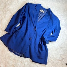 Christian Dior Pret A Porter Wool Vintage Tailored Coat Size 9 Red Blue Women
