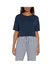 Gap Women's 2-Piece Short Sleeve Pajama Set Size Large Navy