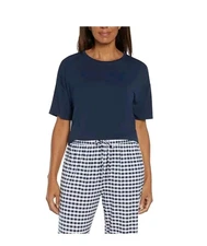 Gap Women's 2-Piece Short Sleeve Pajama Set Size Large Navy