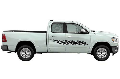 Mud Splash Stripe Graphics Decal For Dodge Ram 1500 2500 Side Door Vinyl Sticker - Picture 3 of 9