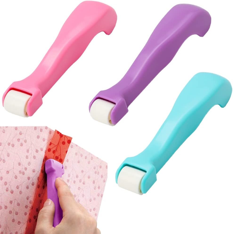 3 PCS Seam Roller Plastic Roller Press Tool Multicolour Sewing Seam Roller Quil