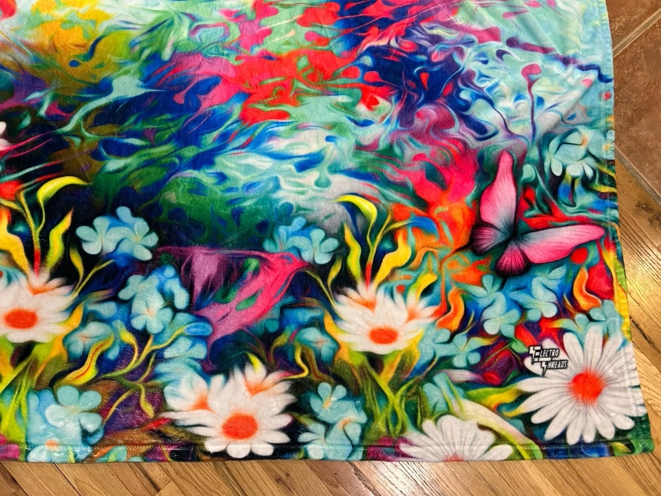 Electro Threads Dreamy Floral Con Capucha Micro Polar Manta Boho Flores Foto 4 de 4