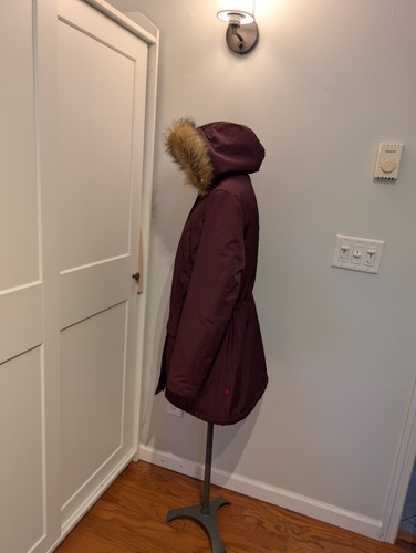 Giacca parka Levi's donna performance sherpa foderato taglia L media lunghezza prugna - Foto 4 di 10