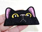 Embroidered Cat Iron-on Patch 3 x 1 5/8 inch FREE SHIPPING