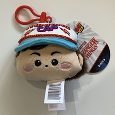 NWT Netflix Stranger Things Plush Clip-on Keyring Dustin 3.5 Free Shipping