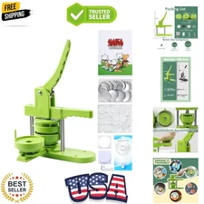 Button Maker Machine, 75mm3 inch DIY Pin Button Maker Press Machine Kit, Badg...
