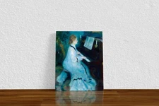 Pierre-Auguste Renoir "Young Woman at the Pian" Canvas Print Wall Art Home Decor