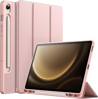 Soft TPU Tri-Fold Stand Case for Samsung Galaxy Tab S10 Lite 10.9-Inch, Rose Gol