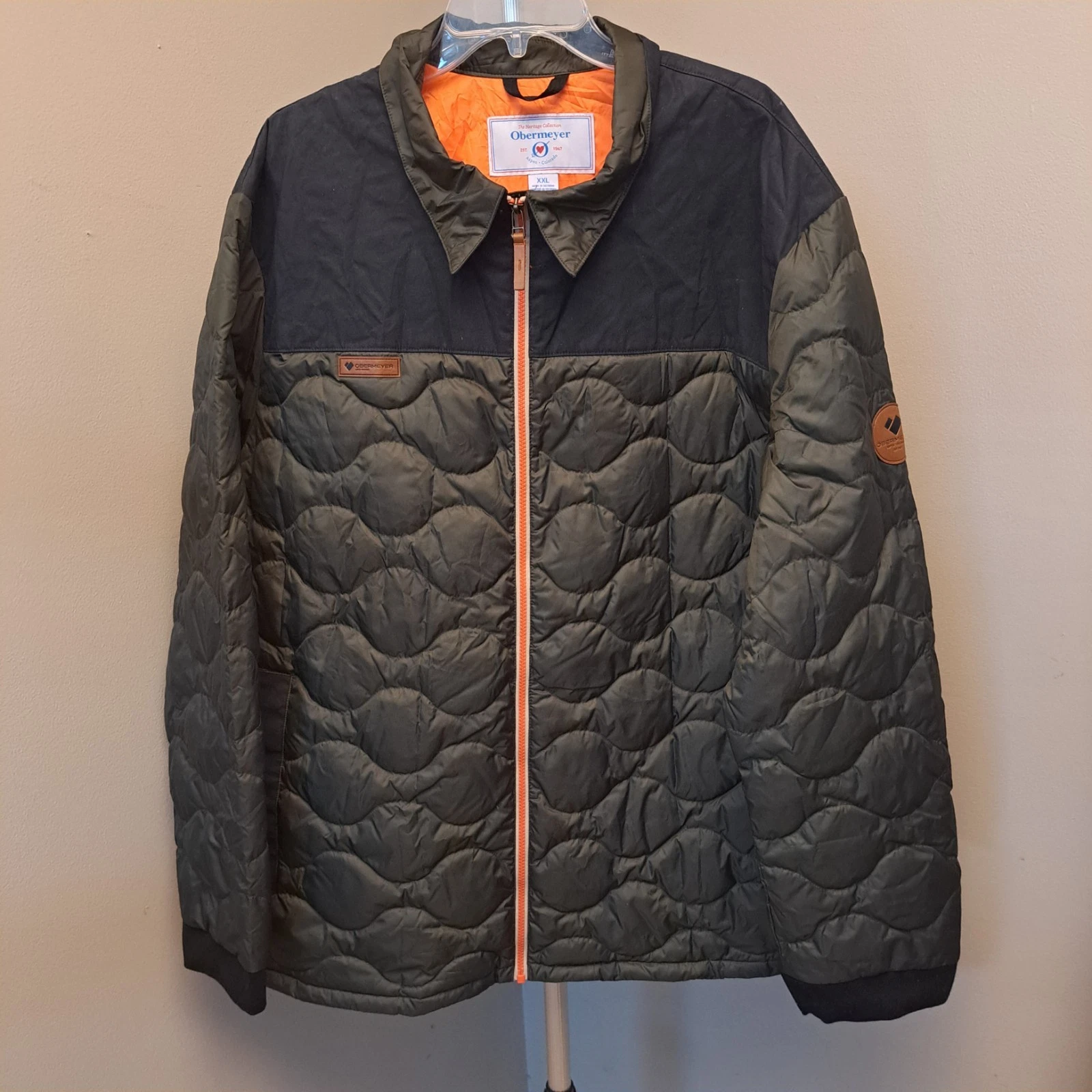 OBERMEYER Sage Green KADEN Quilted Duck Down Jacket Sz XXL 2XL - product detail image 1