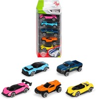 Dickie Toys Modellauto Set Metall Freilauf Zufallsauswahl 5 Autos 7 Cm