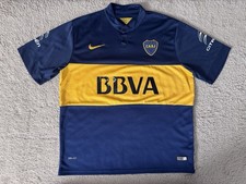 Nike Boca Jrs BBVA 2015 Blue & Yellow Soccer Jersey Size L