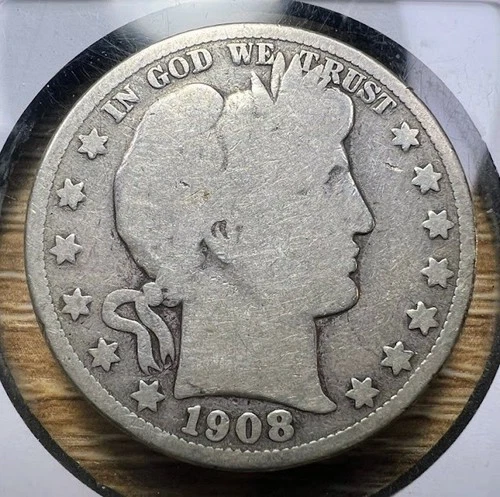 1908-O Barber Half Dollar - Actual Coin Shown - 90% Silver Coin INV#148