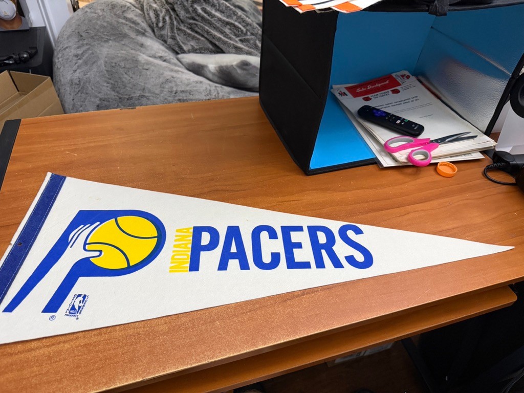 Vintage 1970's NBA Pennant Indiana Pacers