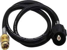 12FT Propane Adapter Hose 1lb to 20lb Converter QCC1/Type1 LP Tank Gas Grill BBQ