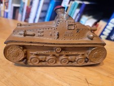 NICE VINTAGE AUBURN RUBBER BROWN  1930'S MILITARY TANK