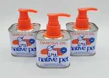 3× Native Omega-3 Fish Oil & Alaskan Salmon Oil Skin/Coat Health For Dogs 3oz ea