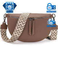 UmhäNgetasche Damen Groß Vegan Leder 30X20Cm Crossbody Bag Pekannuss Frauen