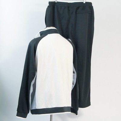 Vintage Y2K Nike Sportswear Men’s Green & White Track Suit Jacket & Pants, XXL