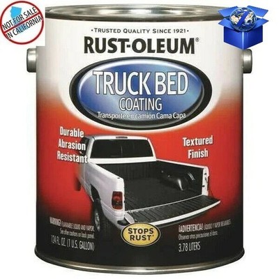 Black Truck Bed Coating Brush Roll On Liner Trailer Paint 1 Gallon Durable NEW