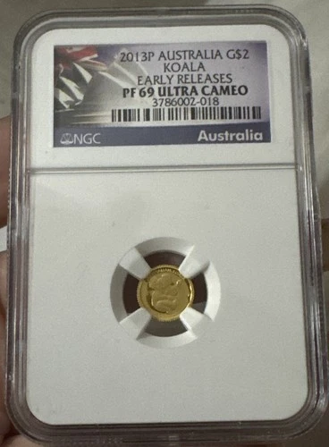 2013 P Australia Koala PROOF .9999 GOLD 0.5g $2 NGC PF-69 UCAM EARLY RELEASE-018