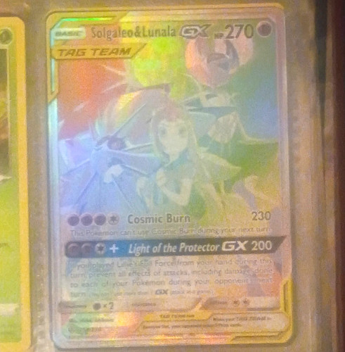 Pokémon TCG Solgaleo & Lunala GX 254/236 SM Cosmic Eclipse Rainbow Rare Holo