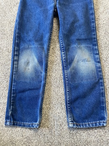 Vintage Levi's 512 Youth Size 7 Slim Blue Denim Jeans USA 80s 90s - Picture 4 of 12