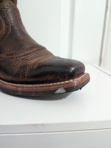 Stivali Ariat uomo taglia 8EE Heritage Roughstock western marrone doppio largo cowboy - Foto 8 di 13