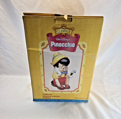 ピノキオ　クッキージャー　アンティーク CJ14 VTG Treasure Craft Pinocchio Cookie Jar Disney Jiminy Cricket
