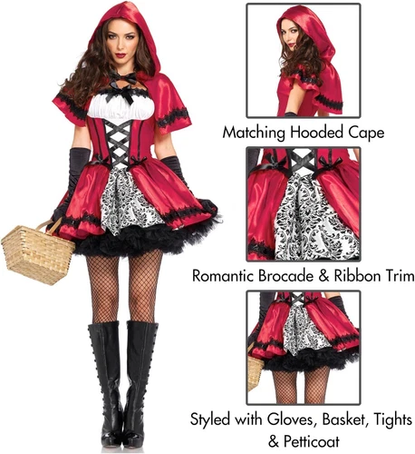 Leg Avenue Women's Gothic Red Riding Hood Costume Large Foto 3 de 4