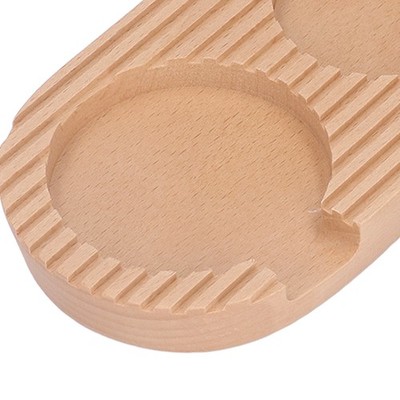 (58mm/2.28 In)Kaffee Tamper Halter Multifunktions 4 Slots Holz Kaffee Filter E