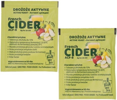 (38,83 /100g) 2x Apfelweinhefe Spiritferm Cider Weinhefe französisch