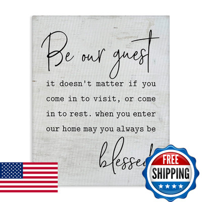 Stupell Industries Be Our Guest Family Welcome Canvas Art 30 X 40 Inches Easy
