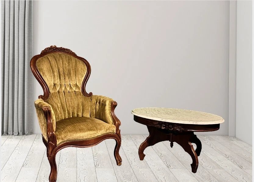 古董大理石椅子| eBay