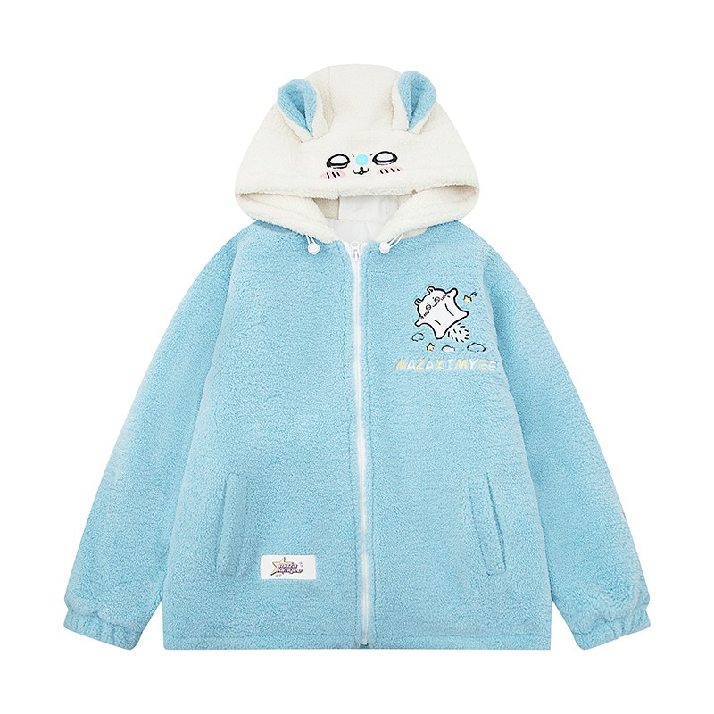 Chiikawa Usagi Hachiware Momonga Hoodie PlushJacket Clothing Costume Outfit Gift