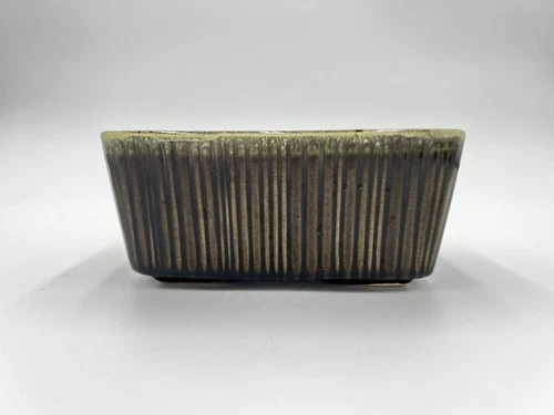 Hull USA Pottery Planter Green Rectangular F467 MC Granny-core Cottage Gift Vtg