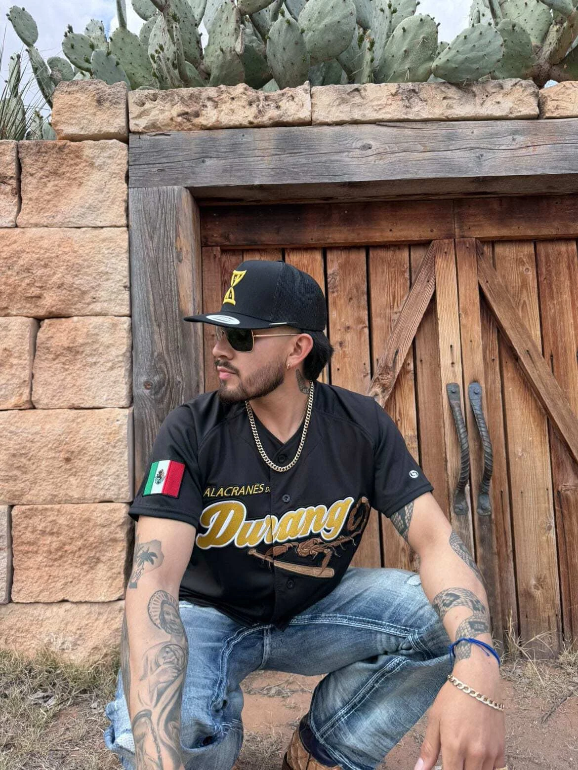 LOS Alacranes De Durango Baseball Jersey Black
