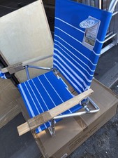4 - Rio 5- Position High Back Beach Chairs with Real Wood Armrests