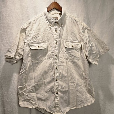 C.E. Schmidt Workwear Men s Size 2XL Short Sleeve Button Down Shirt White