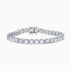Cubic Zirconia Tennis Bracelet 925 Round 18K White Gold Over Sterling Silver