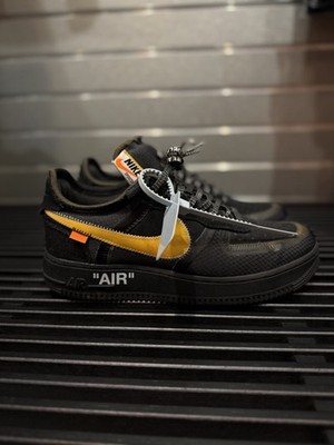 Size 9 - Nike Air Force 1 Low x OFF-WHITE Black 2018 Mens AO4606