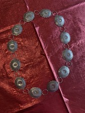 Vintage Sterling Silver Concho Belt 184g Stamped Conchos Southwestern Style