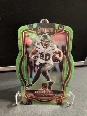 2022 Panini Select Breece Hall RC Neon Green Die-Cut Prizm #222