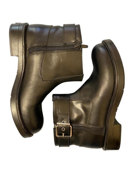 Women Karl Lagerfeld Boots Black Leather 34.5