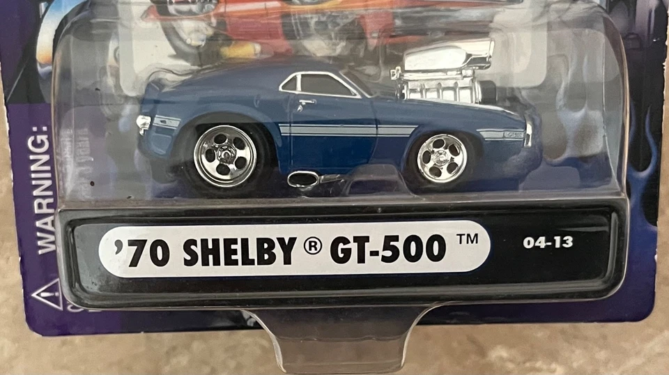 Muscle Machines '70 Shelby GT-500 Blue  04-13 Diecast 2004 1:64 - Image 2 of 4